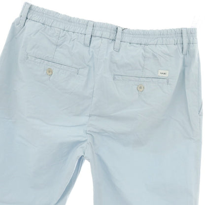 【新品】ガウディ GAUDI ストレッチ コットン イージースラックスパンツ サックス【 L 】【 状態ランクN 】【 メンズ 】