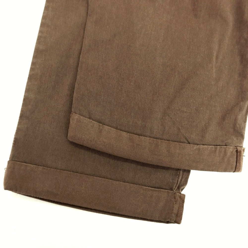 【新品】ガウディ GAUDI ストレッチ リヨセルコットン イージースラックスパンツ ブラウン【 L 】【 状態ランクN 】【 メンズ 】