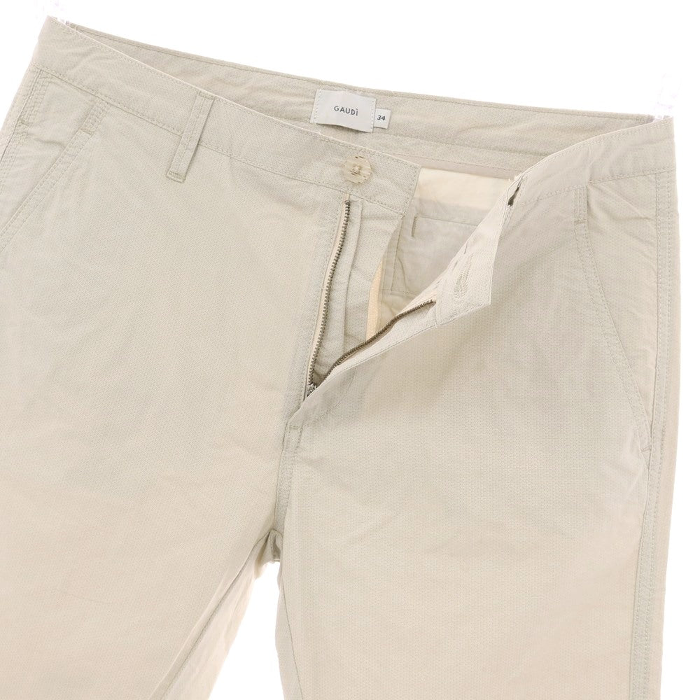 【新品アウトレット】ガウディ GAUDI ストレッチ コットン カジュアルスラックスパンツ ベージュ【 34 】【 状態ランクN- 】【 メンズ 】
