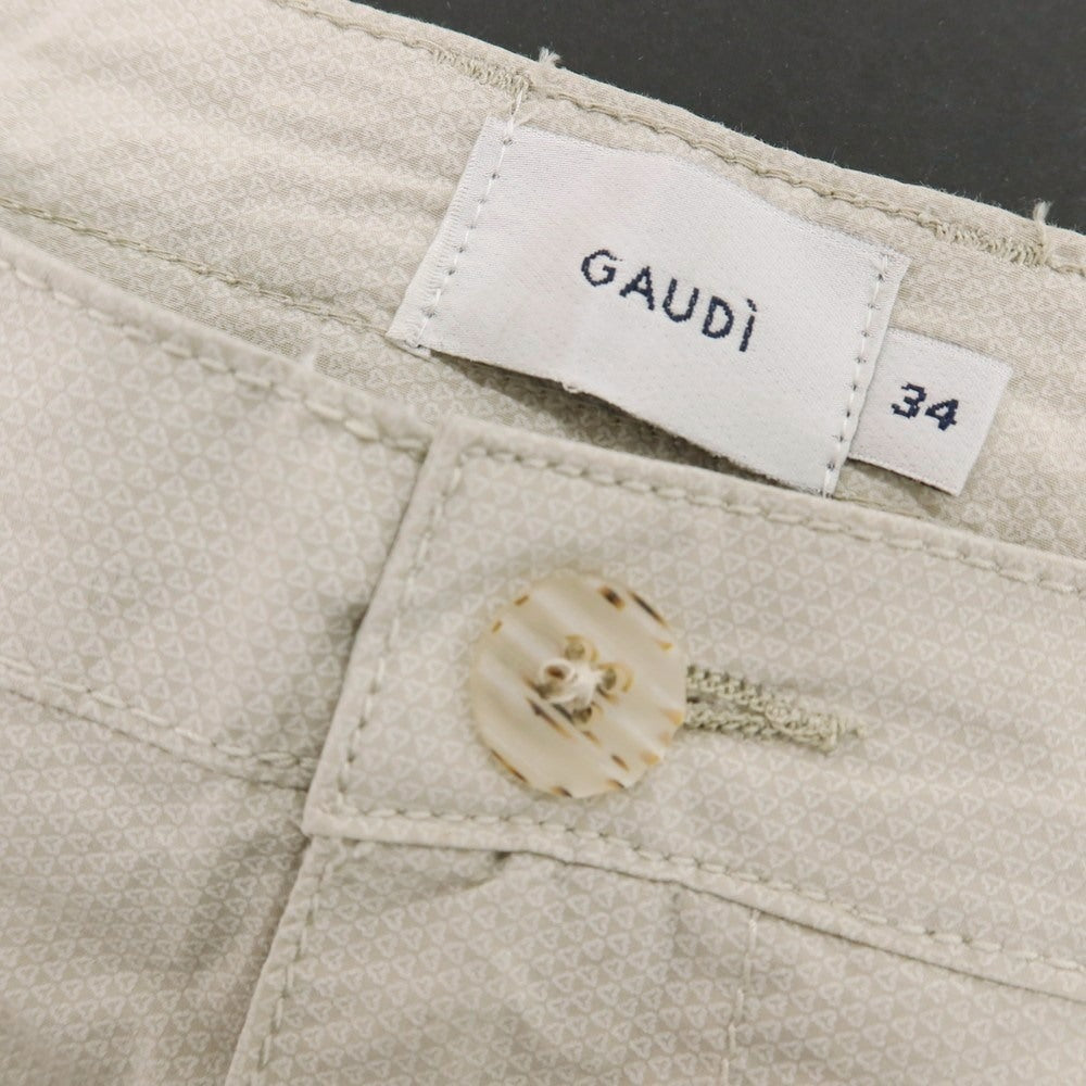 【新品アウトレット】ガウディ GAUDI ストレッチ コットン カジュアルスラックスパンツ ベージュ【サイズ34】【 状態ランクN- 】【 メンズ 】[DPD]