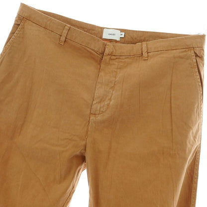 【新品】ガウディ GAUDI ストレッチ リヨセルコットン カジュアルスラックスパンツ キャメルブラウン【 50 】【 状態ランクN 】【 メンズ 】