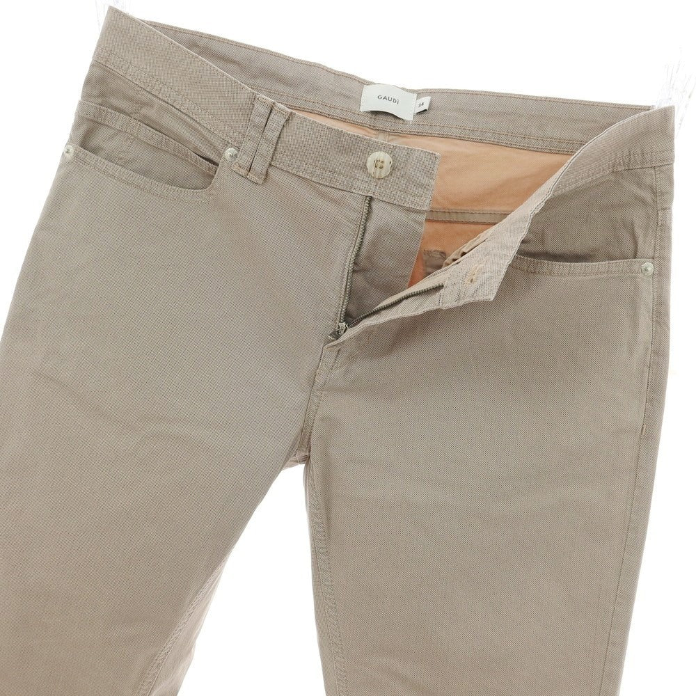 【新品】ガウディ GAUDI ストレッチ コットン 5ポケットパンツ アッシュブラウン【 34 】【 状態ランクN 】【 メンズ 】