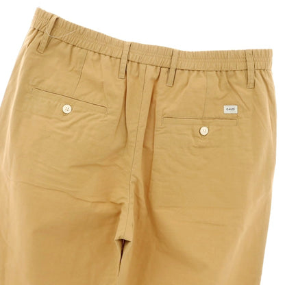 【新品】ガウディ GAUDI コットンリヨセル イージースラックスパンツ ベージュ【 L 】【 状態ランクN 】【 メンズ 】