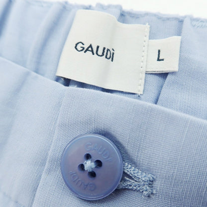 【新品】ガウディ GAUDI リヨセルリネンレーヨン イージースラックスパンツ ライトブルー【 L 】【 状態ランクN 】【 メンズ 】