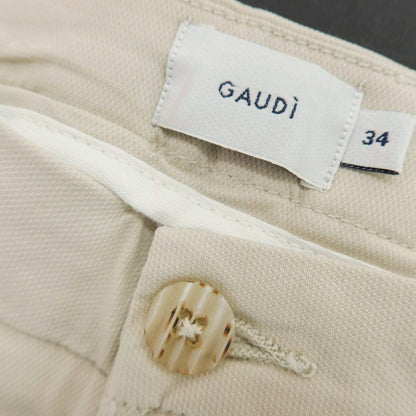 【新品】ガウディ GAUDI ストレッチ コットン カジュアルスラックスパンツ ライトベージュ【 34 】【 状態ランクN 】【 メンズ 】