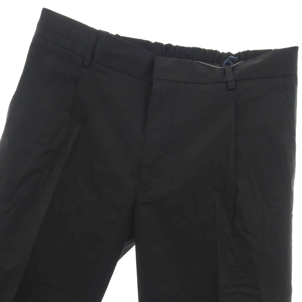 【新品アウトレット】ガウディ GAUDI ストレッチ コットンナイロン イージースラックスパンツ ブラック【 48 】【 状態ランクN- 】【 メンズ 】