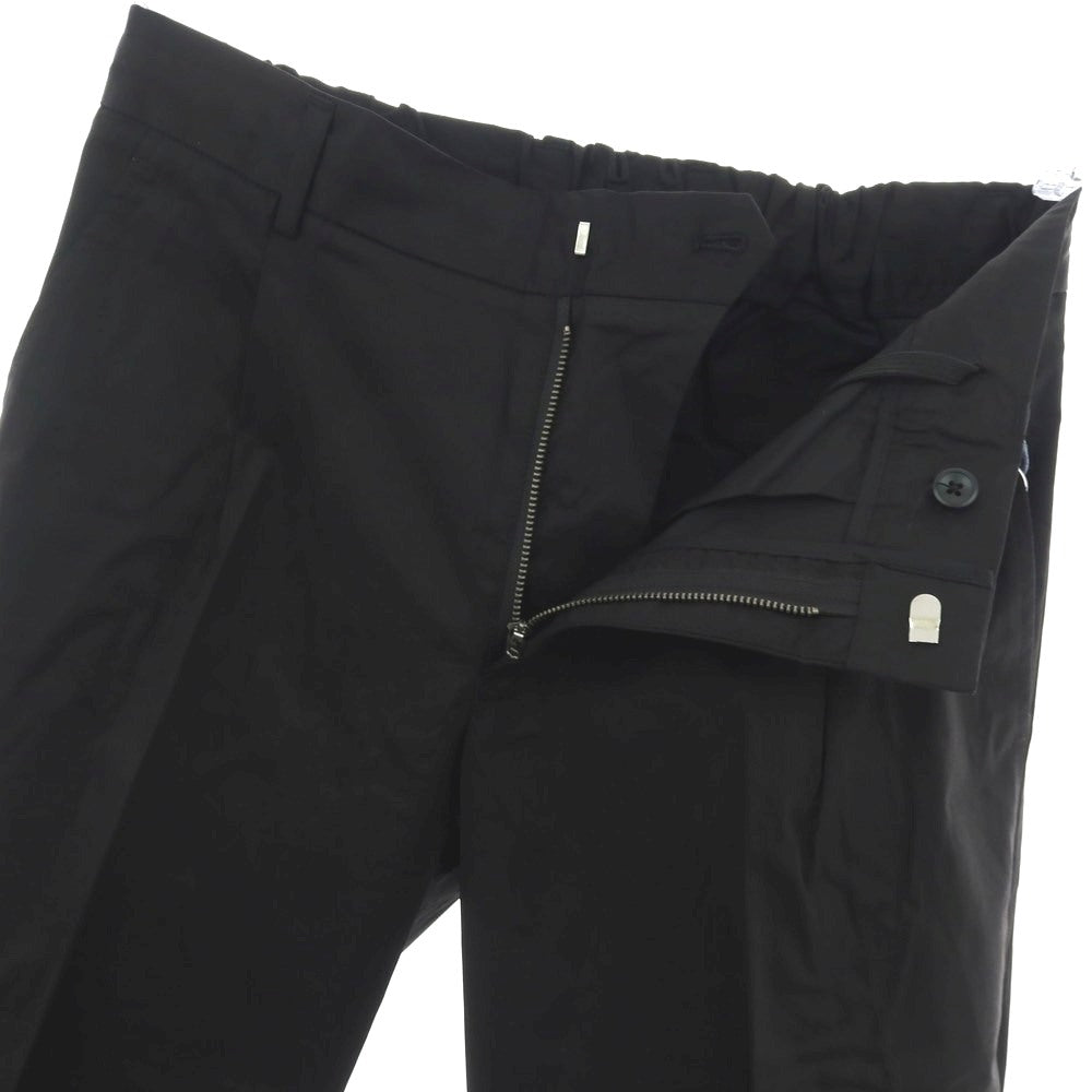 【新品アウトレット】ガウディ GAUDI ストレッチ コットンナイロン イージースラックスパンツ ブラック【 48 】【 状態ランクN- 】【 メンズ 】