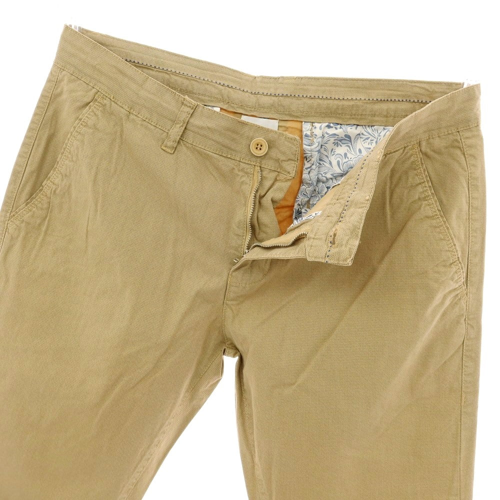 【新品】ガウディ GAUDI ストレッチ コットン カジュアルスラックスパンツ ベージュ系【 50 】【 状態ランクN 】【 メンズ 】