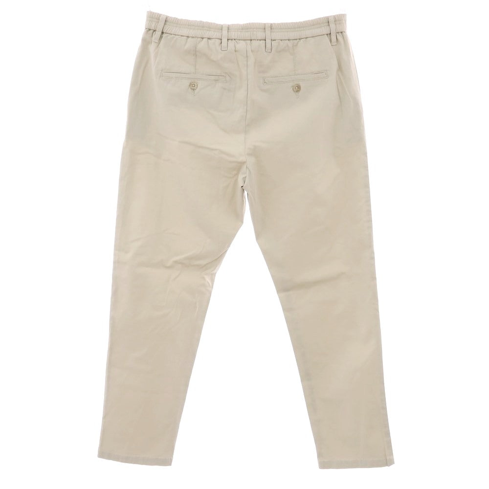 【新品】ガウディ GAUDI ストレッチ コットン イージースラックスパンツ ベージュ【 L 】【 状態ランクN 】【 メンズ 】