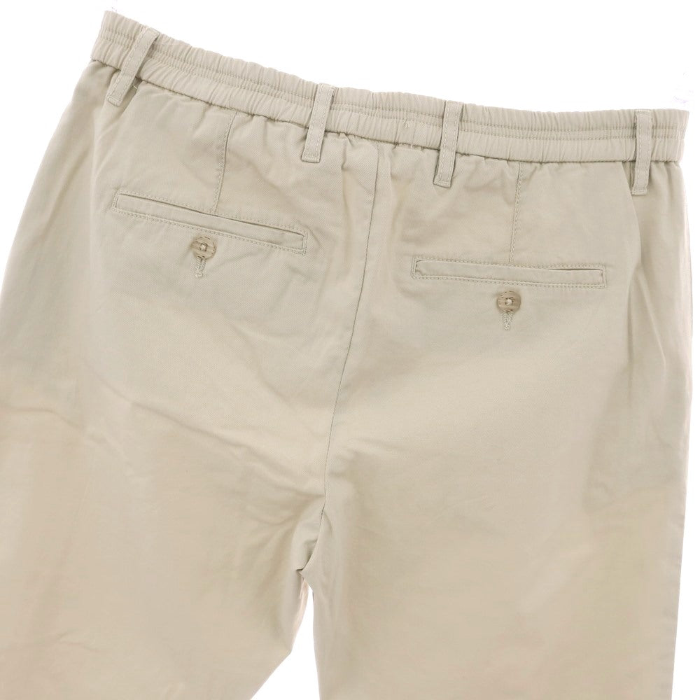 【新品】ガウディ GAUDI ストレッチ コットン イージースラックスパンツ ベージュ【 L 】【 状態ランクN 】【 メンズ 】