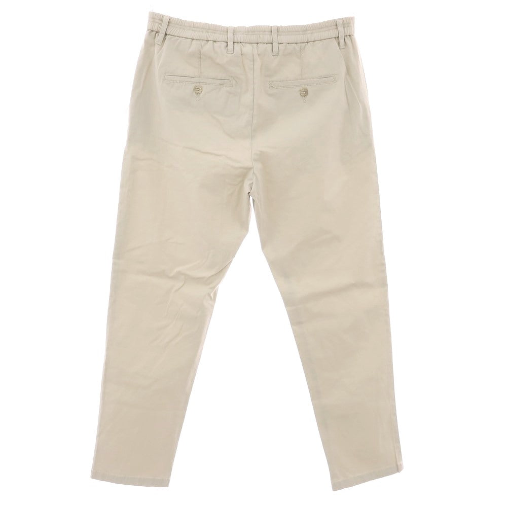 【新品】ガウディ GAUDI ストレッチ コットン イージースラックスパンツ ベージュ【 L 】【 状態ランクN 】【 メンズ 】