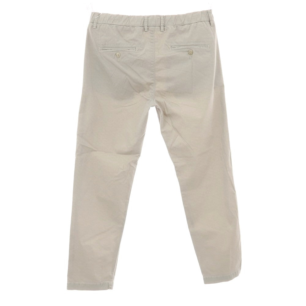 【新品アウトレット】ガウディ GAUDI ストレッチ コットン イージースラックスパンツ グレージュ系【 34 】【 状態ランクN- 】【 メンズ 】