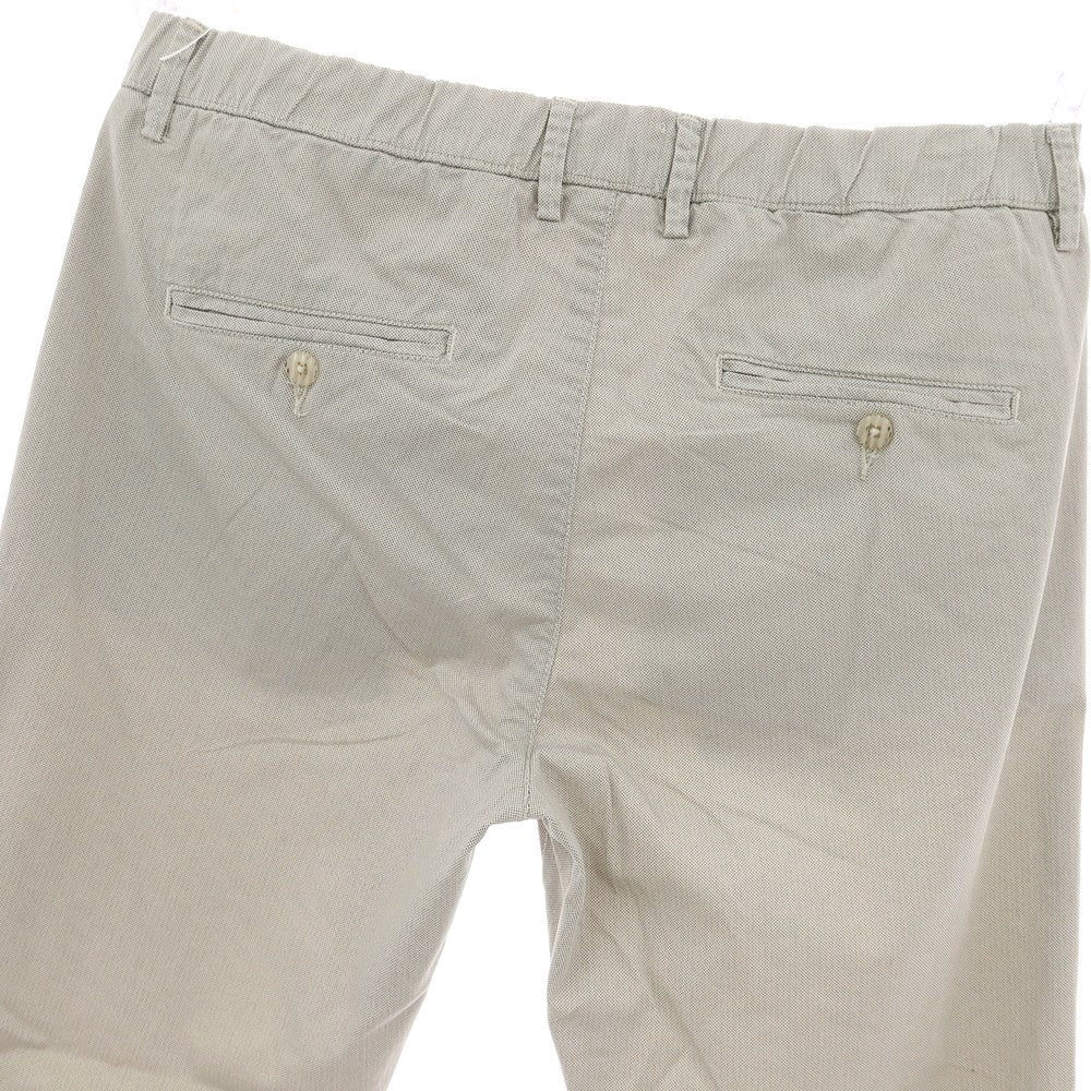 【新品アウトレット】ガウディ GAUDI ストレッチ コットン イージースラックスパンツ グレージュ系【 34 】【 状態ランクN- 】【 メンズ 】