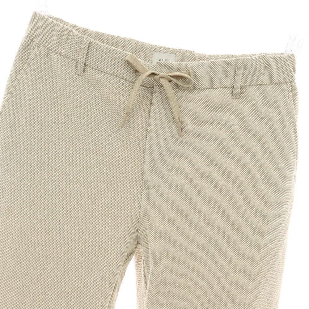 【新品】ガウディ GAUDI ストレッチ ポリエステルコットン イージーパンツ ベージュ【 L 】【 状態ランクN 】【 メンズ 】