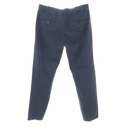 【新品】ガウディ GAUDI ストレッチ コットン ストライプ イージースラックスパンツ ネイビー【 M 】【 状態ランクN 】【 メンズ 】