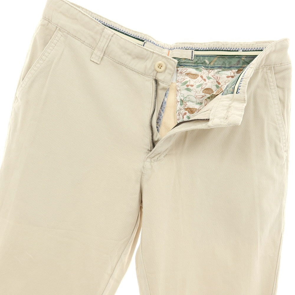 【新品】ガウディ GAUDI ストレッチ コットン カジュアルスラックスパンツ ライトベージュ【 48 】【 状態ランクN 】【 メンズ 】