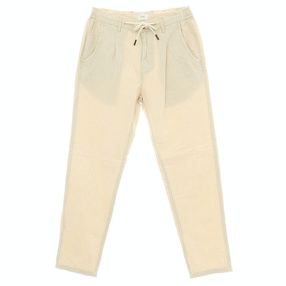 【新品】ガウディ GAUDI コットン シアサッカー ストライプ イージスラックスパンツ ベージュ【 M 】【 状態ランクN 】【 メンズ 】