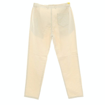 【新品】ガウディ GAUDI コットン シアサッカー ストライプ イージスラックスパンツ ベージュ【 M 】【 状態ランクN 】【 メンズ 】