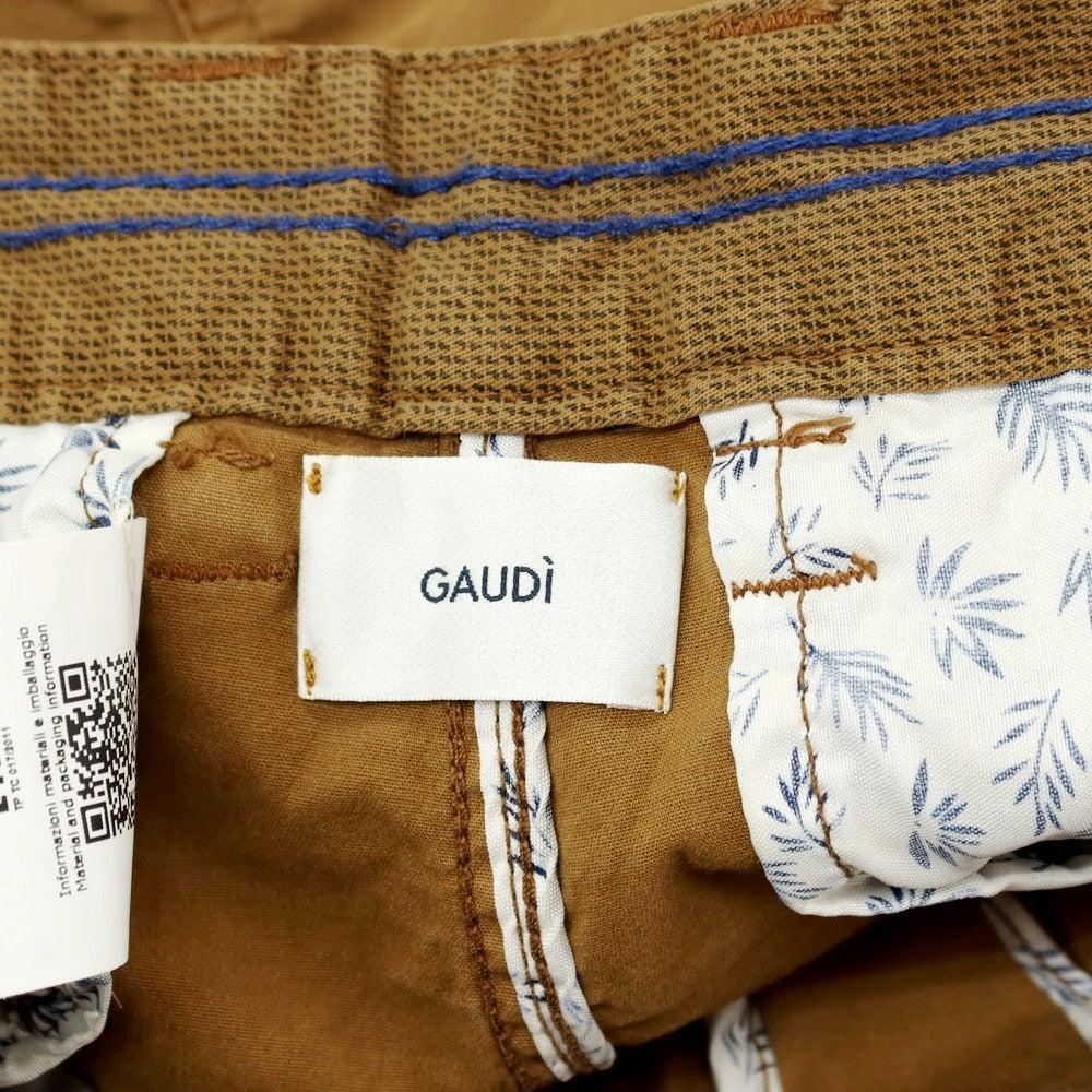 【新品】ガウディ GAUDI ストレッチ コットン カーゴパンツ ブラウン【 48 】【 状態ランクN 】【 メンズ 】