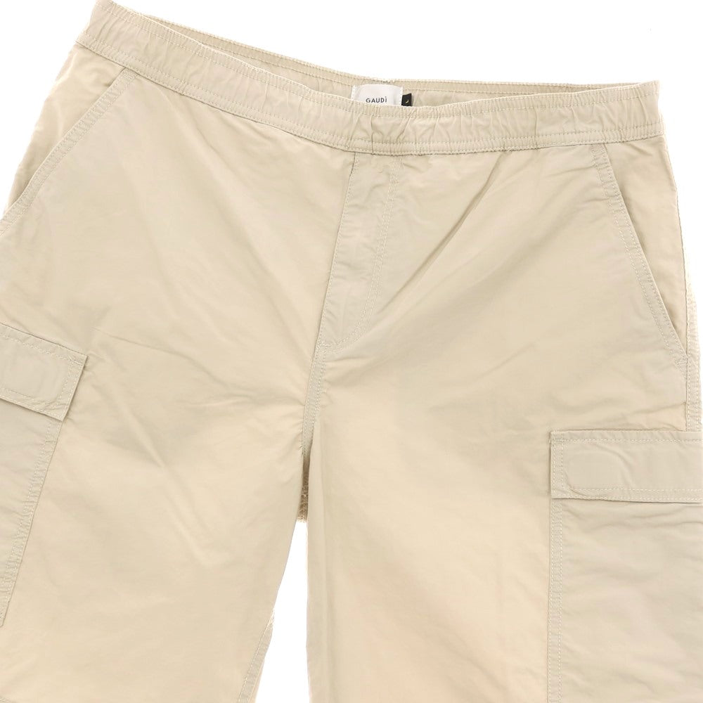 【新品アウトレット】ガウディ GAUDI ストレッチ コットン カーゴ ショートパンツ ベージュ【 L 】【 状態ランクN- 】【 メンズ 】