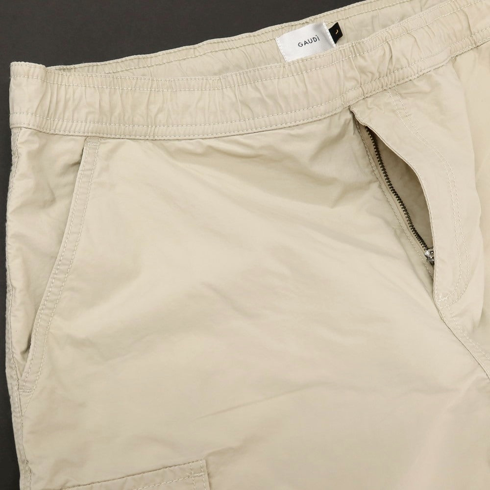 【新品アウトレット】ガウディ GAUDI ストレッチ コットン カーゴ ショートパンツ ベージュ【 L 】【 状態ランクN- 】【 メンズ 】