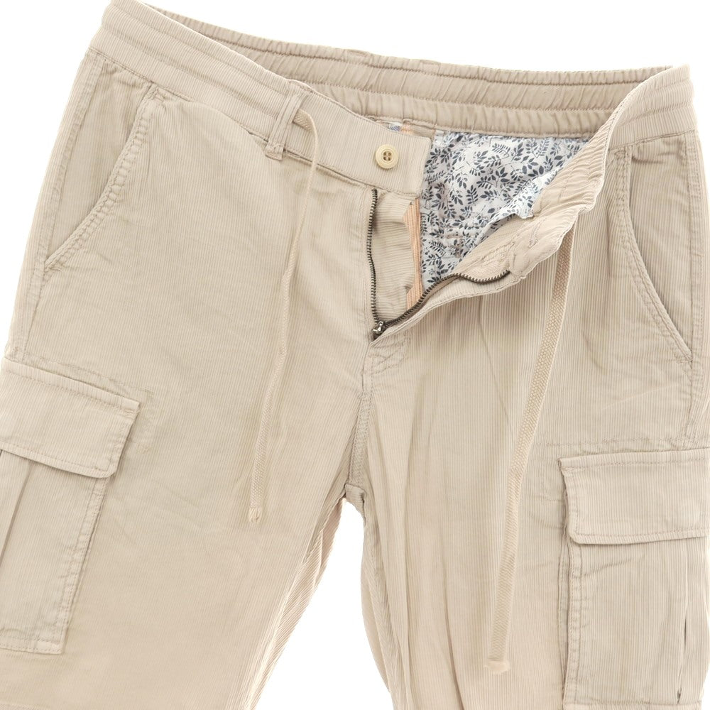 【新品】ガウディ GAUDI ストレッチ コットン カーゴ ショートパンツ ベージュ【 M 】【 状態ランクN 】【 メンズ 】