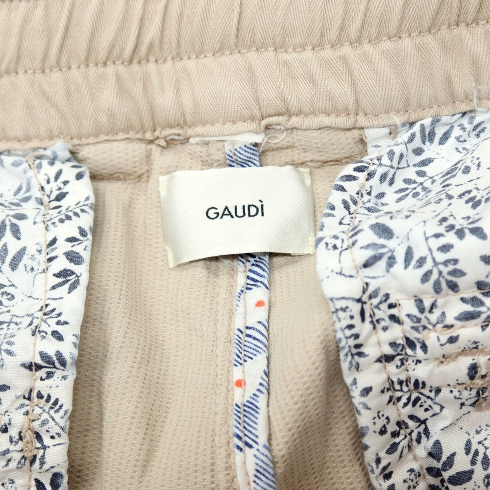 【新品】ガウディ GAUDI ストレッチ コットン カーゴ ショートパンツ ベージュ【 M 】【 状態ランクN 】【 メンズ 】