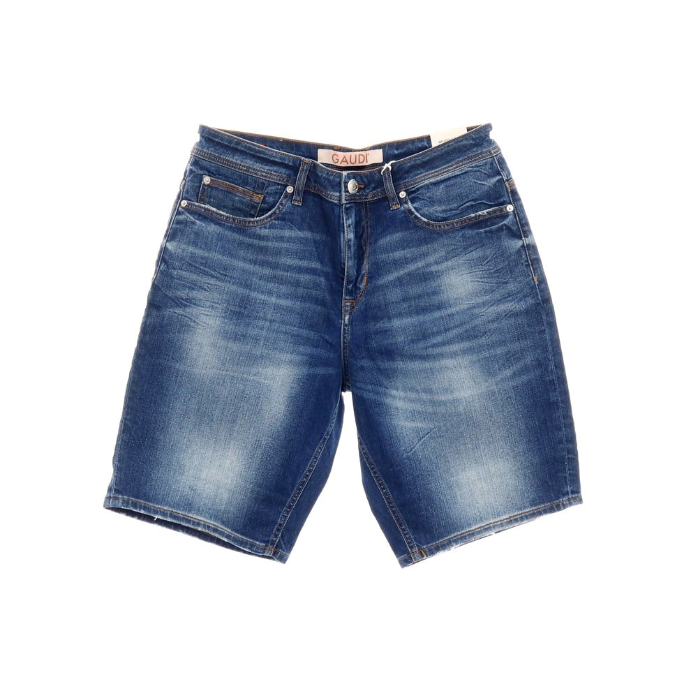 【新品】ガウディ GAUDI LIAM ストレッチ コットン デニム ショートパンツ ジーンズ ネイビー【サイズ34】【 状態ランクN 】【 メンズ 】[CPD]
