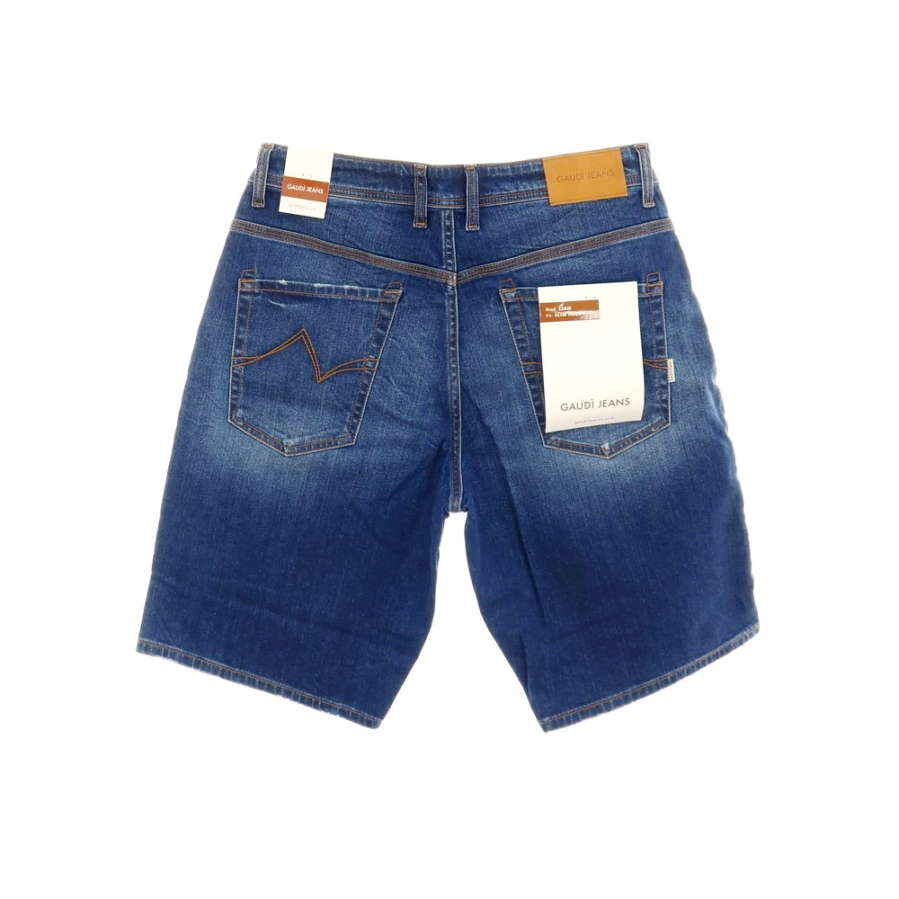 【新品】ガウディ GAUDI LIAM ストレッチ コットン デニム ショートパンツ ジーンズ ネイビー【サイズ34】【 状態ランクN 】【 メンズ 】[CPD]