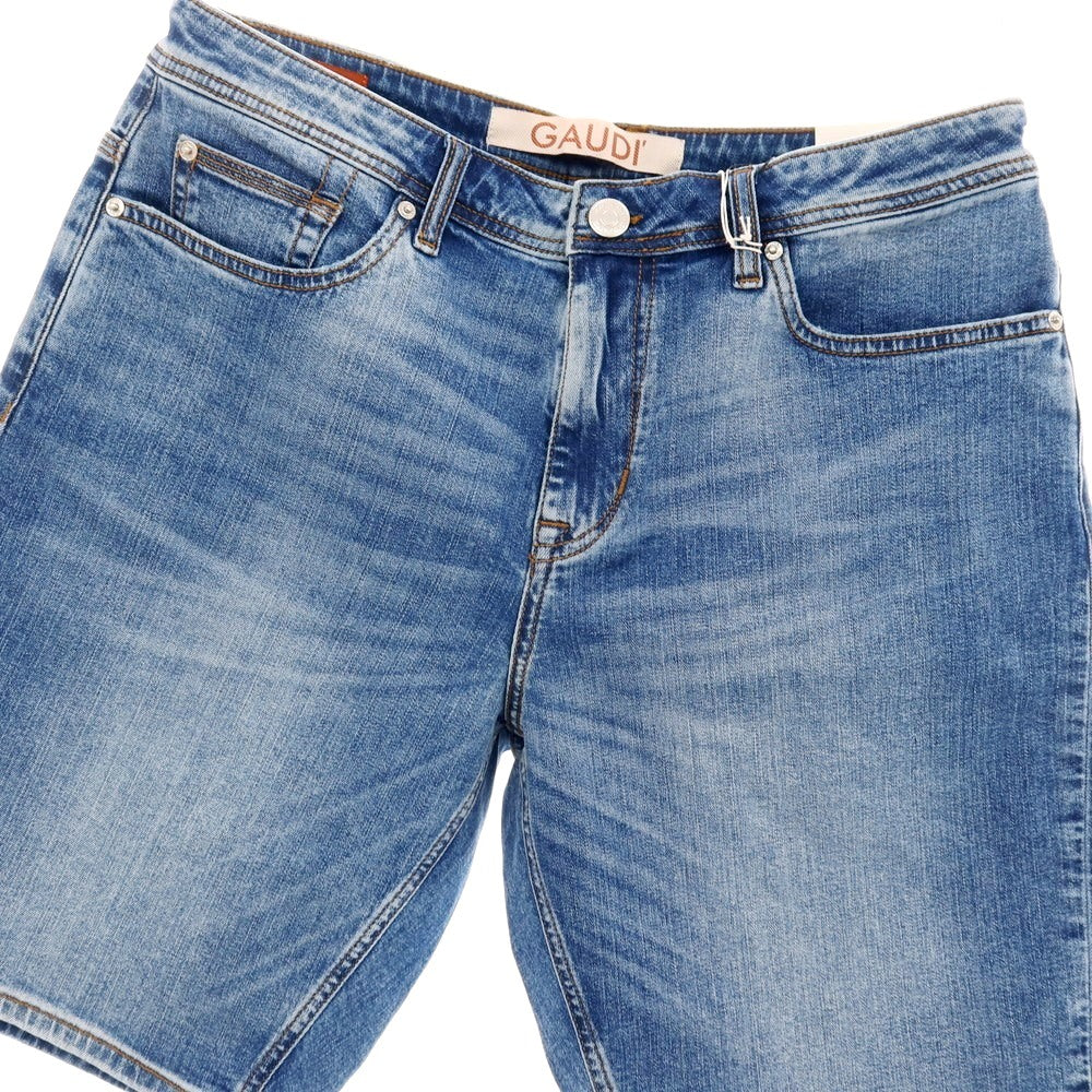【新品】ガウディ GAUDI LIAM ストレッチ コットン デニム ショートパンツ ジーンズ ブルー【 サイズ34 】【 状態ランクN 】【 メンズ 】 [BPD]