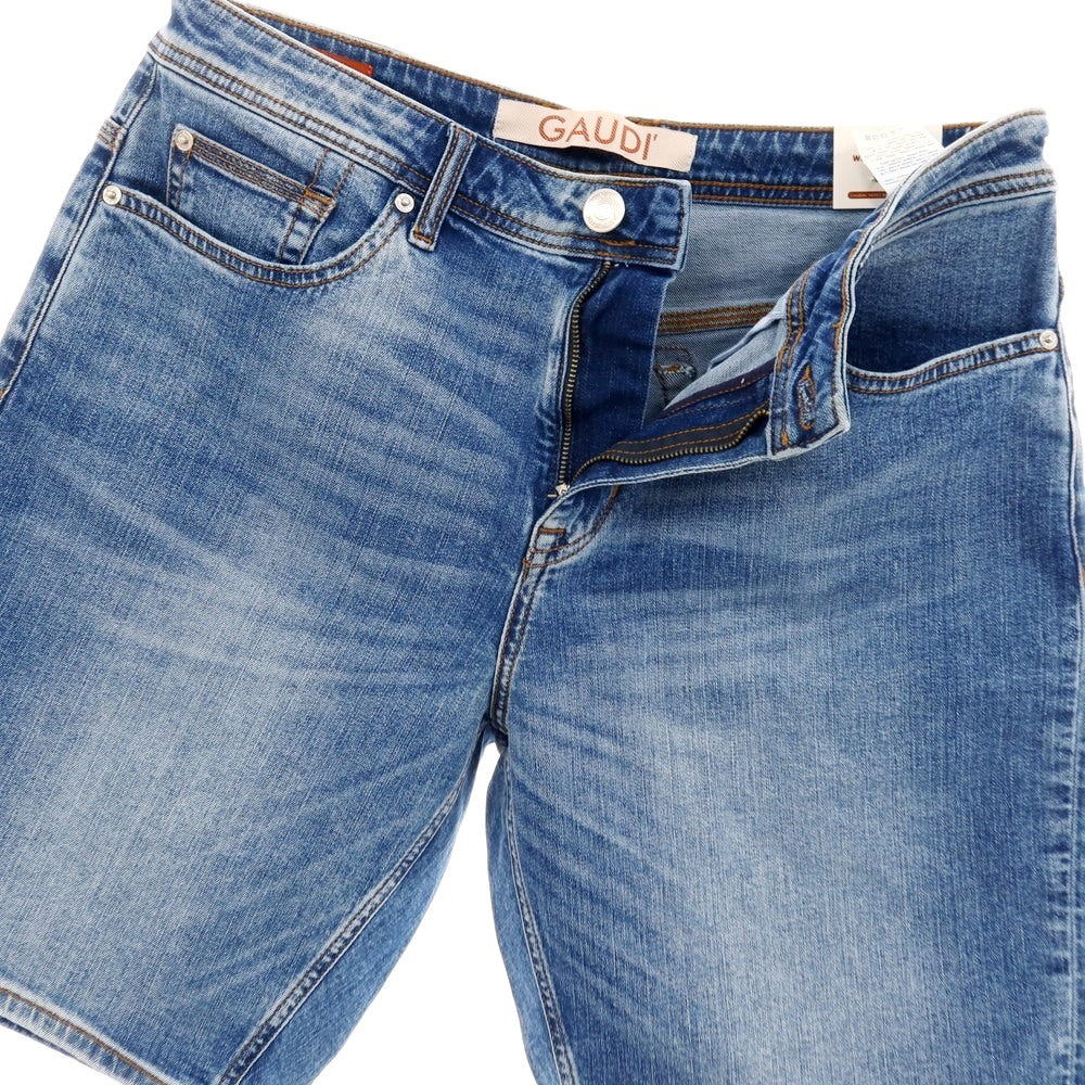 【新品】ガウディ GAUDI LIAM ストレッチ コットン デニム ショートパンツ ジーンズ ブルー【 サイズ34 】【 状態ランクN 】【 メンズ 】 [BPD]