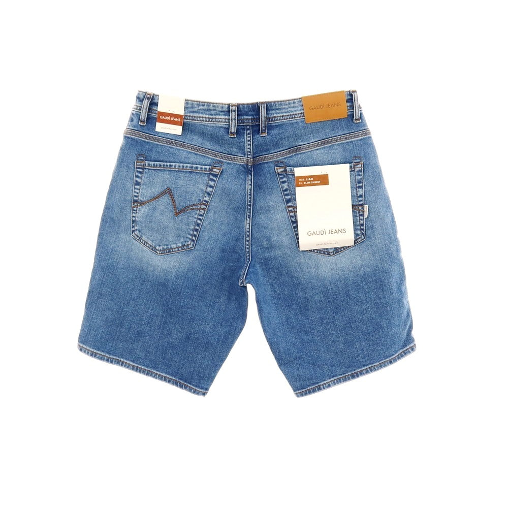 【新品】ガウディ GAUDI LIAM ストレッチ コットン デニム ショートパンツ ジーンズ ブルー【 34 】【 状態ランクN 】【 メンズ 】