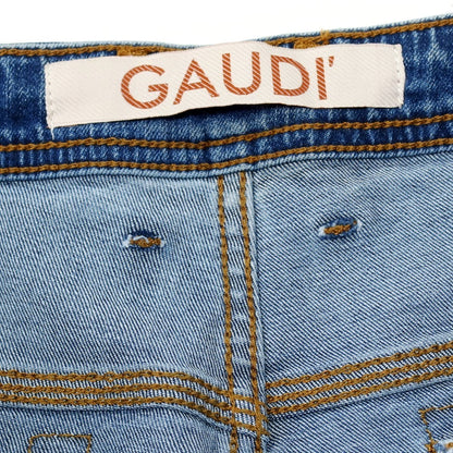【新品】ガウディ GAUDI LIAM ストレッチ コットン デニム ショートパンツ ジーンズ ブルー【 34 】【 状態ランクN 】【 メンズ 】