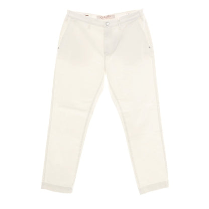 【新品アウトレット】ガウディ GAUDI JACK ストレッチ コットン カジュアルスラックスパンツ ホワイト【 34 】【 状態ランクN- 】【 メンズ 】