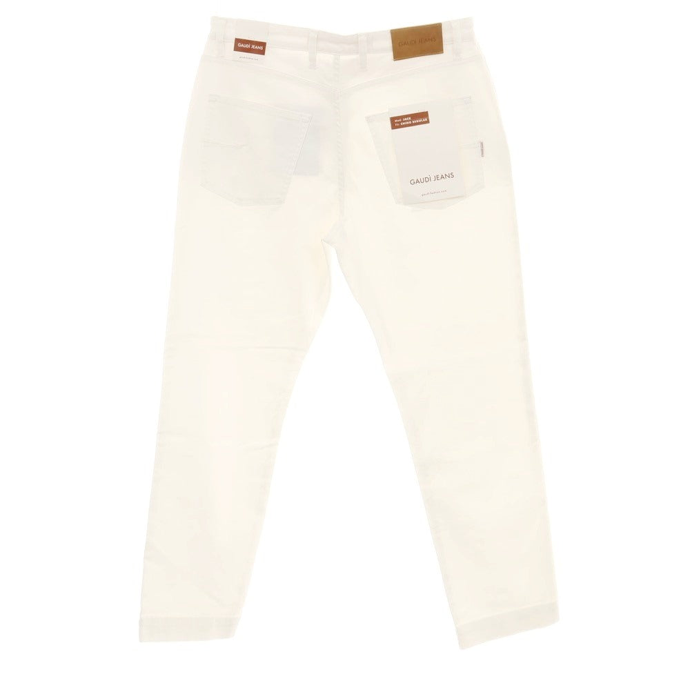 【新品アウトレット】ガウディ GAUDI JACK ストレッチ コットン カジュアルスラックスパンツ ホワイト【 34 】【 状態ランクN- 】【 メンズ 】