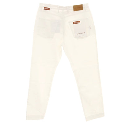 【新品アウトレット】ガウディ GAUDI JACK ストレッチ コットン カジュアルスラックスパンツ ホワイト【 34 】【 状態ランクN- 】【 メンズ 】