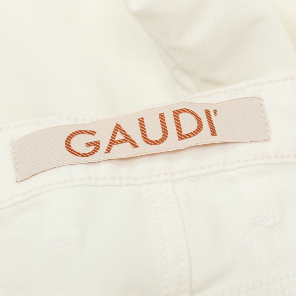 【新品アウトレット】ガウディ GAUDI JACK ストレッチ コットン カジュアルスラックスパンツ ホワイト【 34 】【 状態ランクN- 】【 メンズ 】