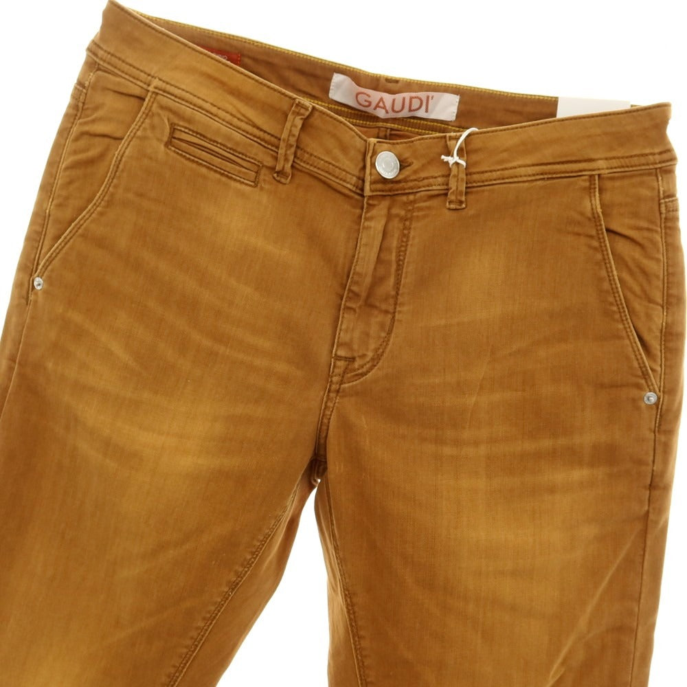 【新品】ガウディ GAUDI JONNY ストレッチ コットン デニムパンツ オレンジブラウン【 サイズ34 】【 状態ランクN 】【 メンズ 】 [BPD]
