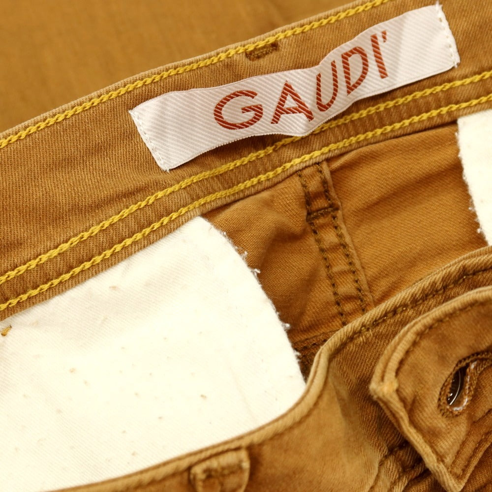 【新品】ガウディ GAUDI JONNY ストレッチ コットン デニムパンツ オレンジブラウン【 サイズ34 】【 状態ランクN 】【 メンズ 】 [BPD]