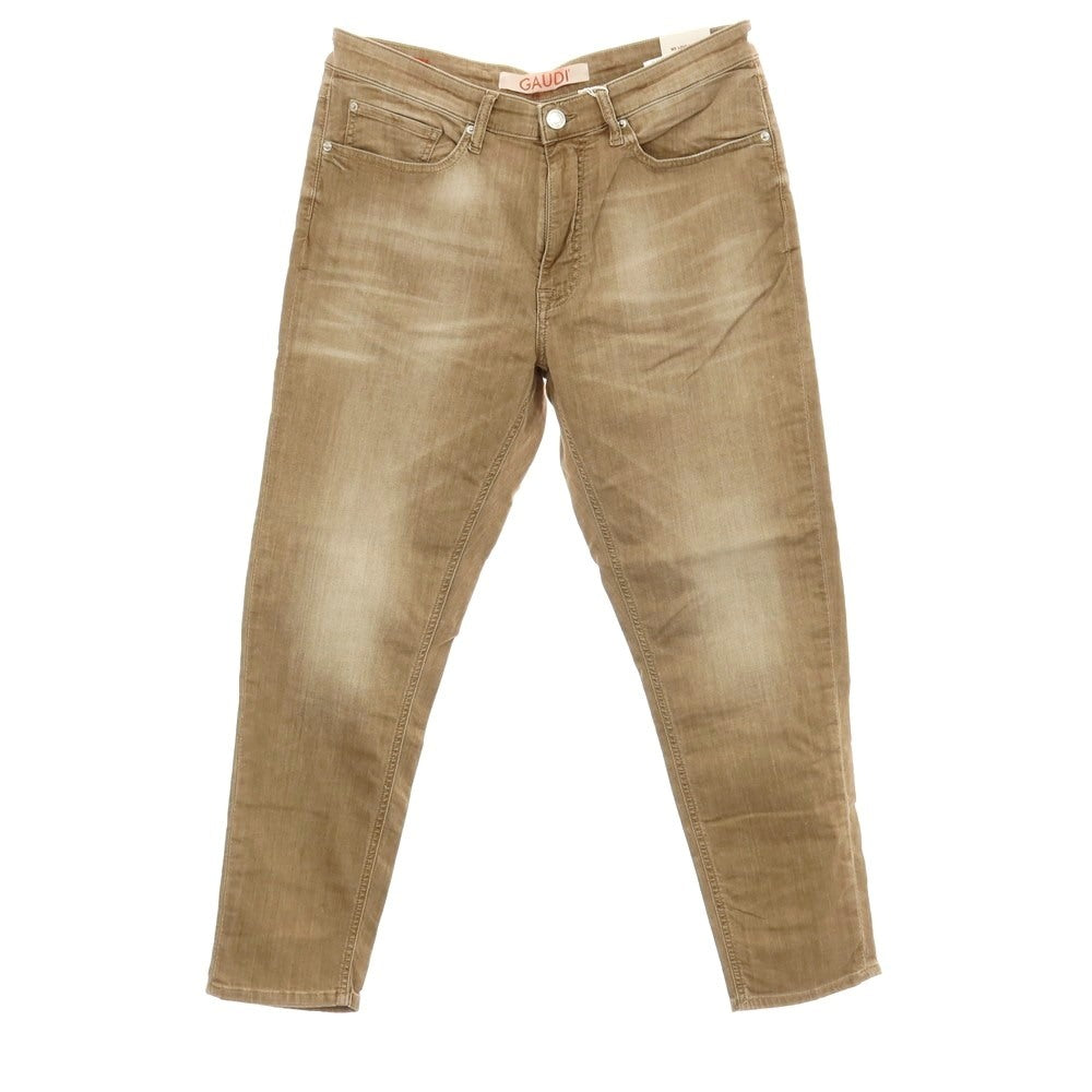 【新品】ガウディ GAUDI BRANDO ストレッチ コットン デニムパンツ ダークベージュ【 サイズ34 】【 状態ランクN 】【 メンズ 】 [CPD]