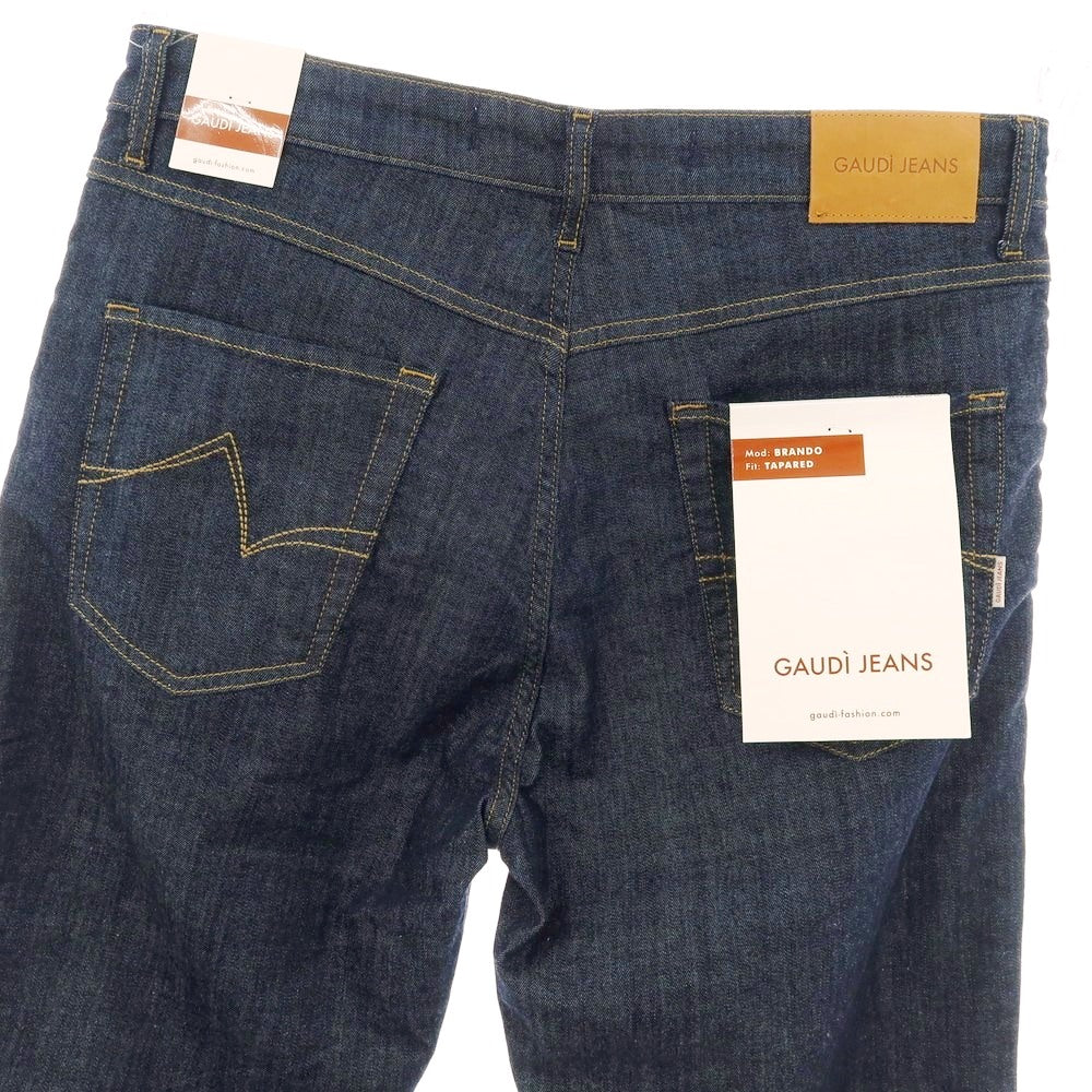 【新品】ガウディ GAUDI JEANS BRANDO ストレッチ コットン デニムパンツ ジーンズ ネイビー【 34 】【 状態ランクN 】【 メンズ 】