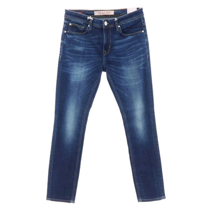 【新品】ガウディ GAUDI JEANS BRUCE ストレッチ コットン デニムパンツ ジーンズ ネイビー【 34 】【 状態ランクN 】【 メンズ 】