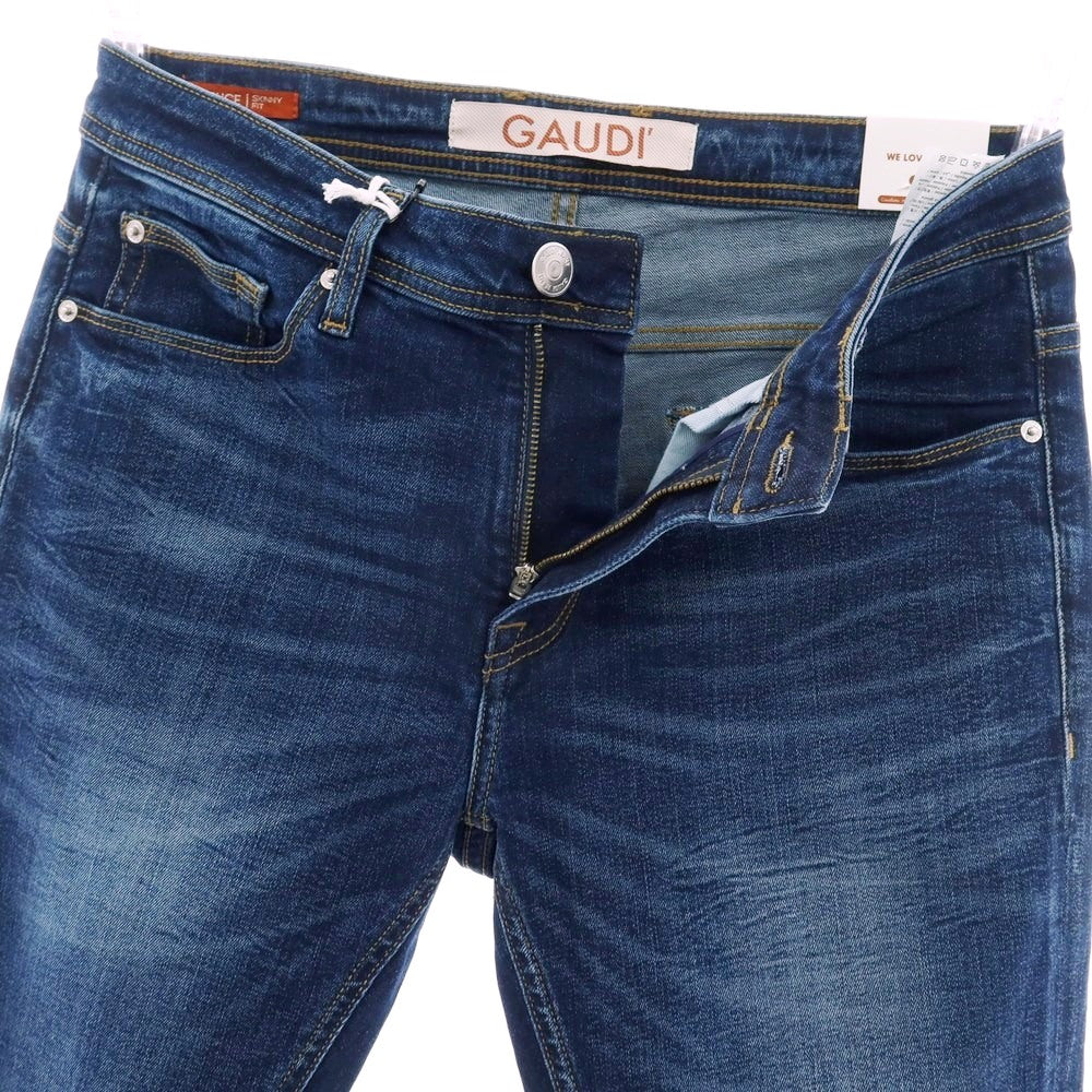 【新品】ガウディ GAUDI JEANS BRUCE ストレッチ コットン デニムパンツ ジーンズ ネイビー【 34 】【 状態ランクN 】【 メンズ 】