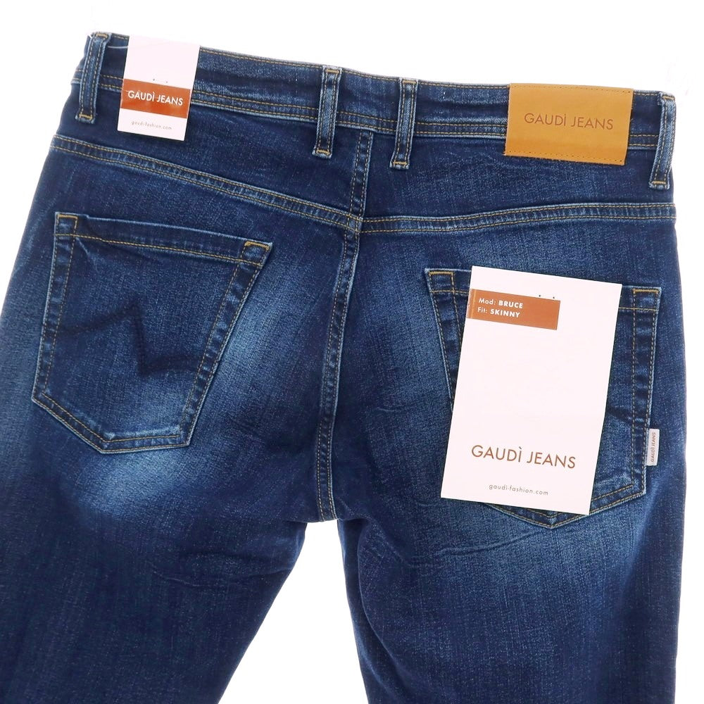 【新品】ガウディ GAUDI JEANS BRUCE ストレッチ コットン デニムパンツ ジーンズ ネイビー【 34 】【 状態ランクN 】【 メンズ 】