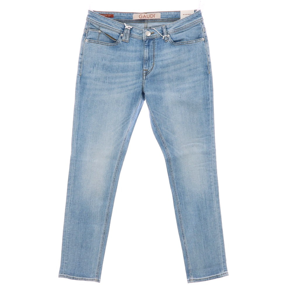 【新品】ガウディ GAUDI JEANS MARTIN ストレッチ コットン デニムパンツ ジーンズ ライトブルー【 サイズ34 】【 状態ランクN 】【 メンズ 】 [BPD]