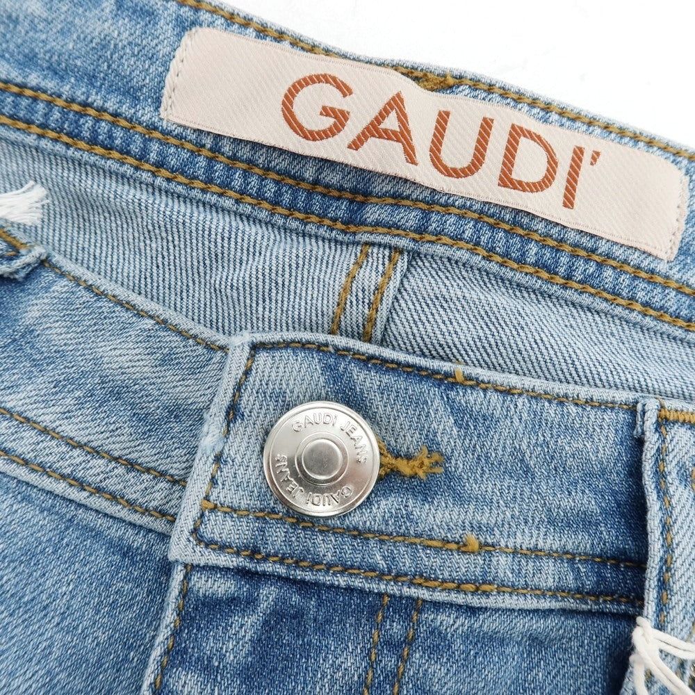 【新品】ガウディ GAUDI JEANS MARTIN ストレッチ コットン デニムパンツ ジーンズ ライトブルー【 34 】【 状態ランクN 】【 メンズ 】