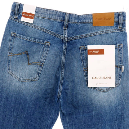【新品】ガウディ GAUDI JEANS BRANDO コットン デニムパンツ ジーンズ ブルー【 34 】【 状態ランクN 】【 メンズ 】