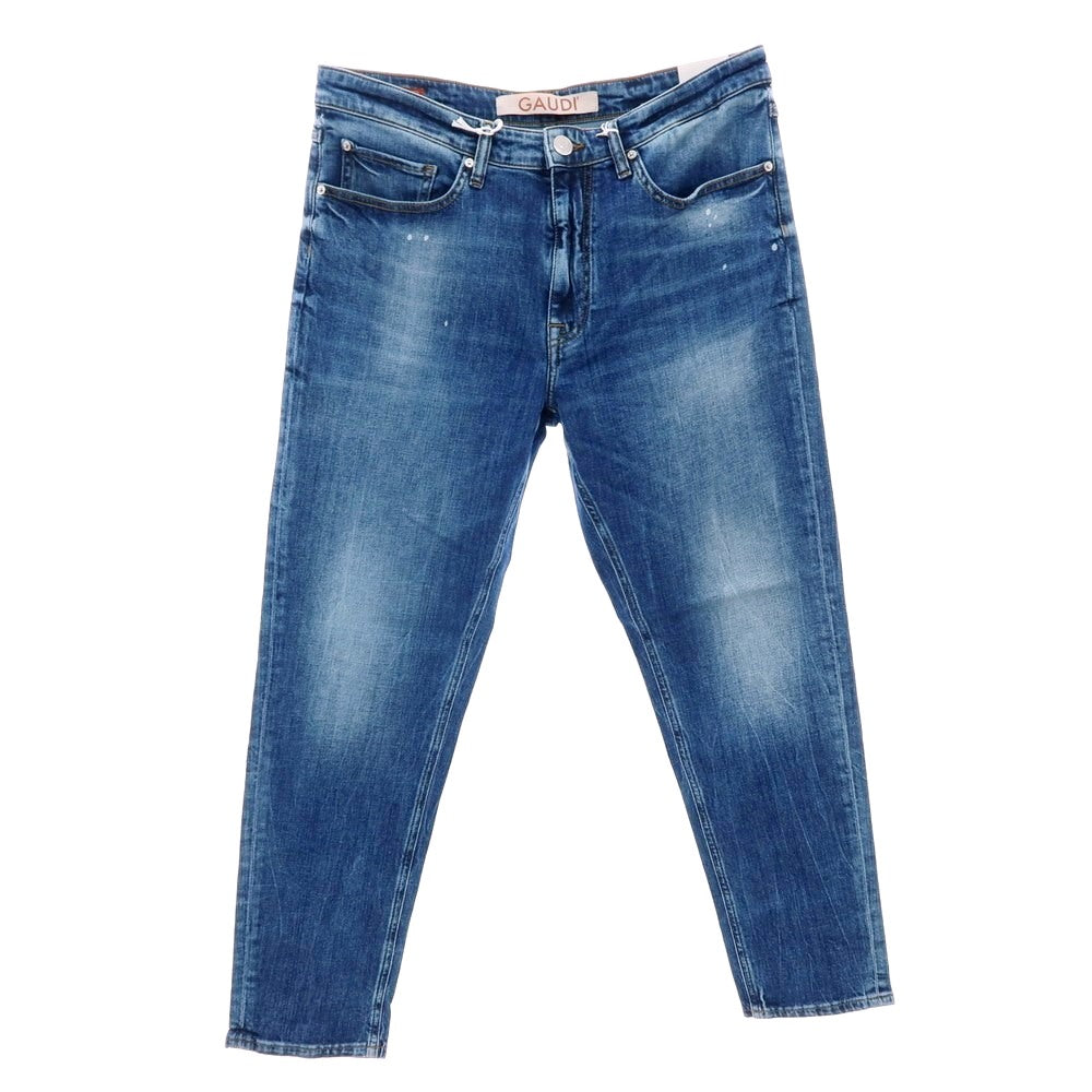 【新品】ガウディ GAUDI JEANS BRANDO ストレッチ コットン デニムパンツ ジーンズ ダークブルー【サイズ34】【 状態ランクN 】【 メンズ 】[CPD]