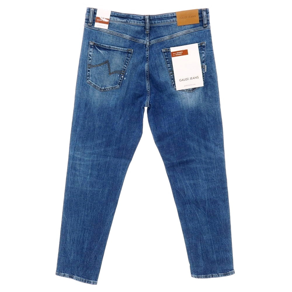 【新品】ガウディ GAUDI JEANS BRANDO ストレッチ コットン デニムパンツ ジーンズ ダークブルー【サイズ34】【 状態ランクN 】【 メンズ 】[CPD]