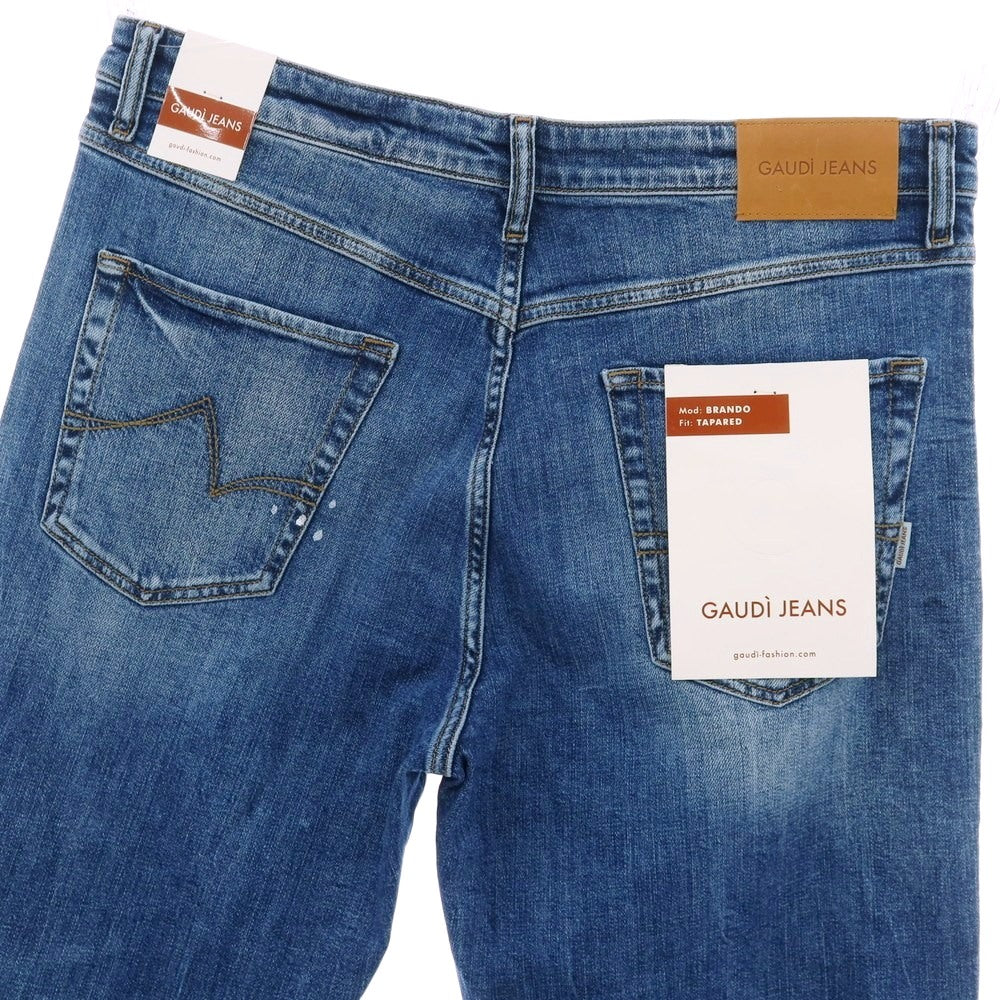 【新品】ガウディ GAUDI JEANS BRANDO ストレッチ コットン デニムパンツ ジーンズ ダークブルー【サイズ34】【 状態ランクN 】【 メンズ 】[CPD]